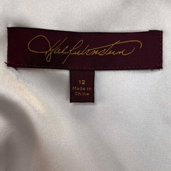 Rubinstein "Laurena" Navy & White Chevron Striped Shift Dress 12 - Picture 6 of 10